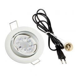 LED spot compleet - RGB en CCT - 4 Watt - Frame wit kantelbaar - rond 92 mm - gatmaat 80 mm