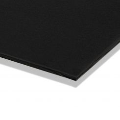 Gipsvinyl Black - 600x600  -  zwart  -  afneembaar - waterbestendig - pak ( 10 stuks = 3,6 m² )