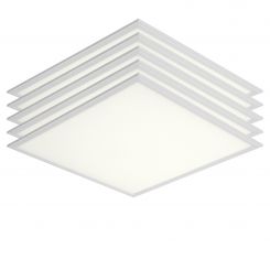 5x LED paneel - 60x60 - CCT 3000 / 4000 / 6000K - 32 Watt - Philips CertaDrive - met snoer en stekker- (5 stuks)