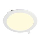 LED downlight - 20 watt - 3000K - 2106 lm  - rond 240 mm - gatmaat 225 mm - adereind aansluiting